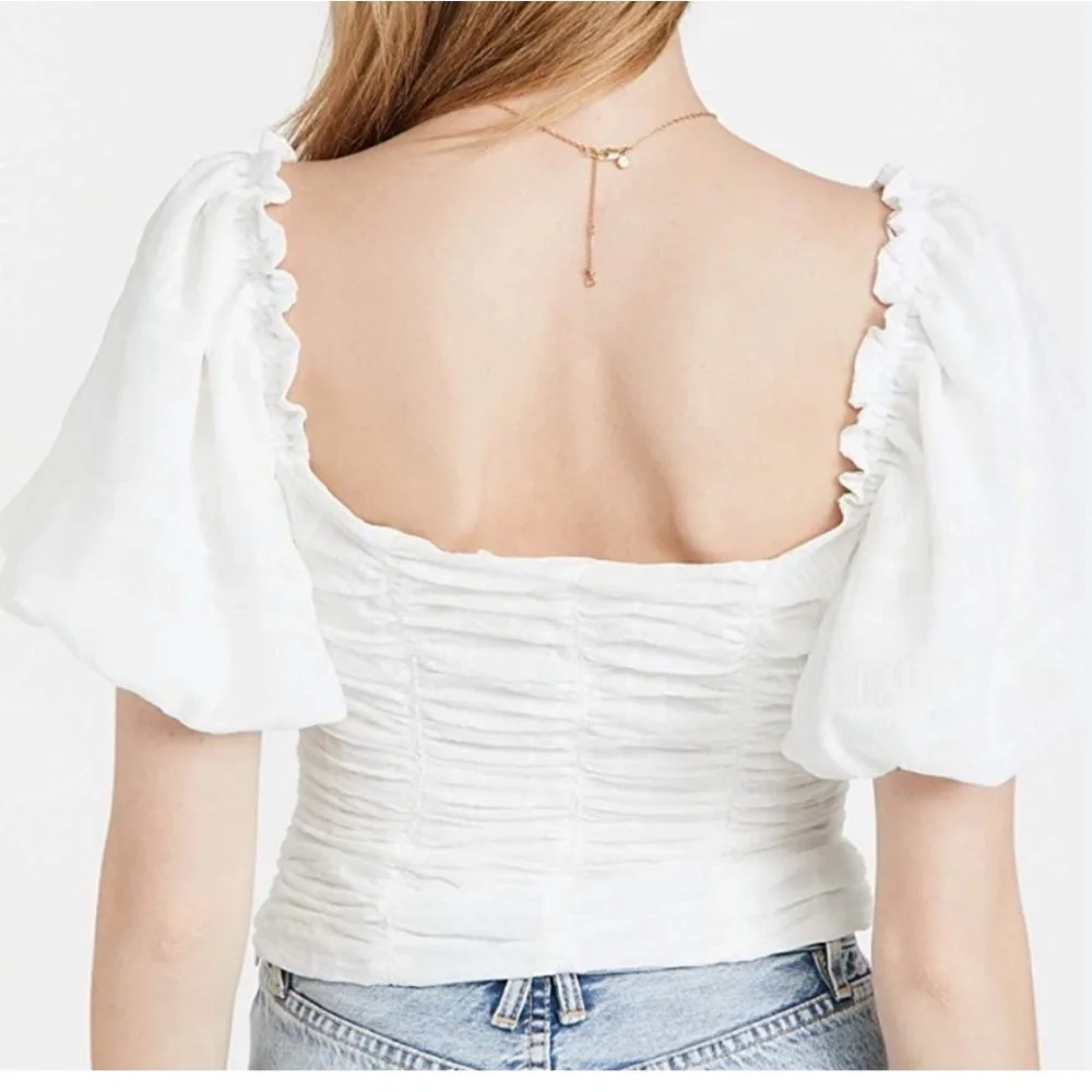 Astr white ruched
